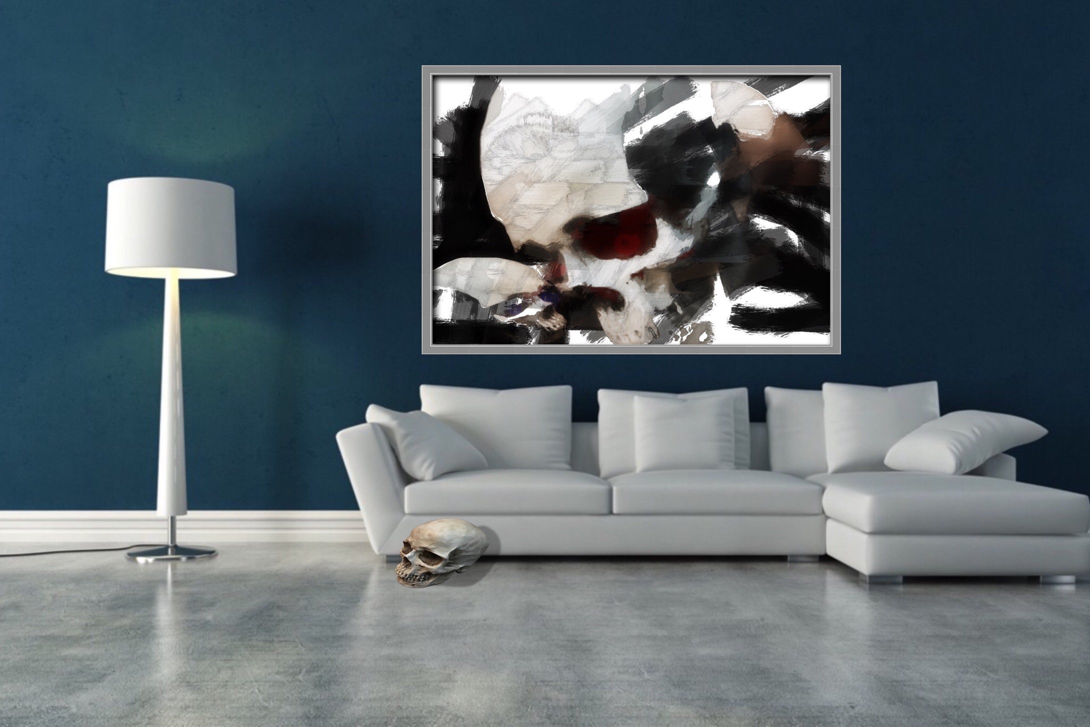 SKULL IN FULL COLOR ART